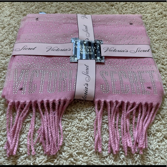 Pink on Pink Striped Victoria Secret Scarf - Picture 3 of 4